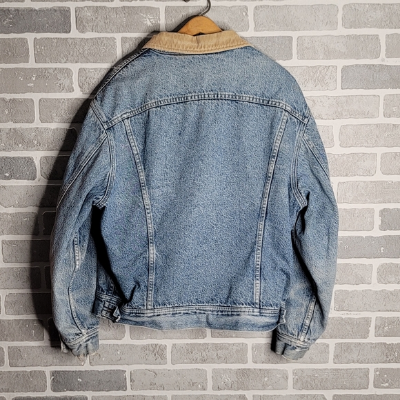 Storm Rider by Lee Vintage Denim Jean Jacket Blanket Lined Coat Men's Size L - Picture 11 of 16
